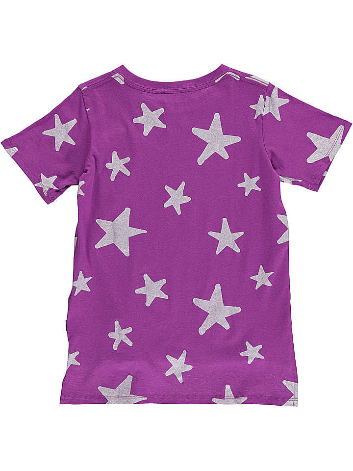 Converse ⭐ Sportshirt Lila ⭐ mit Sterne ⭐ T-Shirt wurde zum Schulsport getragen.... leichte Waschspuren vorhanden... sonst in einem guten -sehr Zustand günstig kaufen 140-152