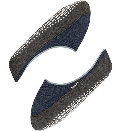 Falke, Serie Cosyshoe, Merinowolle, grau-jeansblau