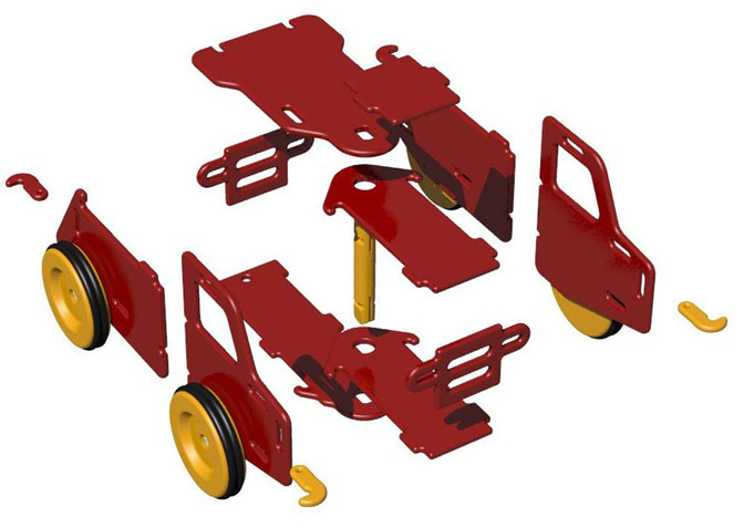MOOVER Toys Junior Truck (rot) / dump truck (red)