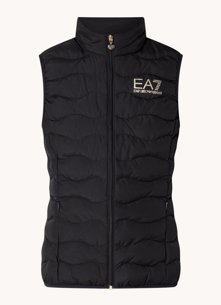 Gilet trapuntato Emporio Armani con motivo trapuntato e tasche con cerniera