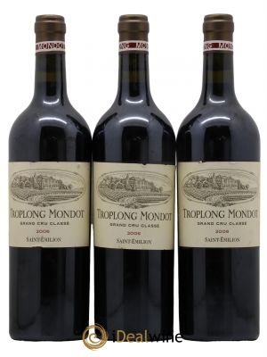 Château Troplong Mondot 1er Grand Cru Classé B  2006 - Lot de 3 Bouteilles