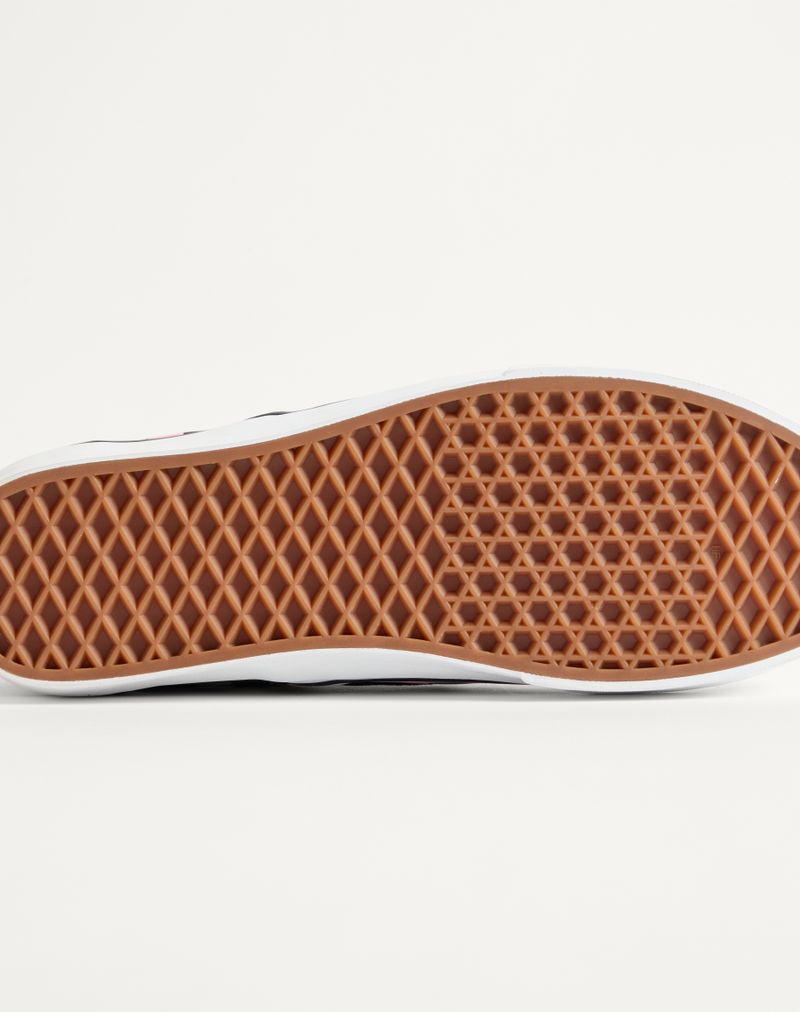 Tênis slip-on Valentino Garavani e Vans em tecido com estampa xadrez do logo V.