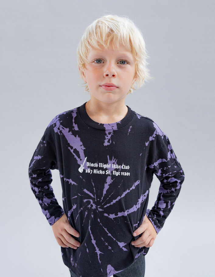T-shirt violet all-over tie and dye garçon
