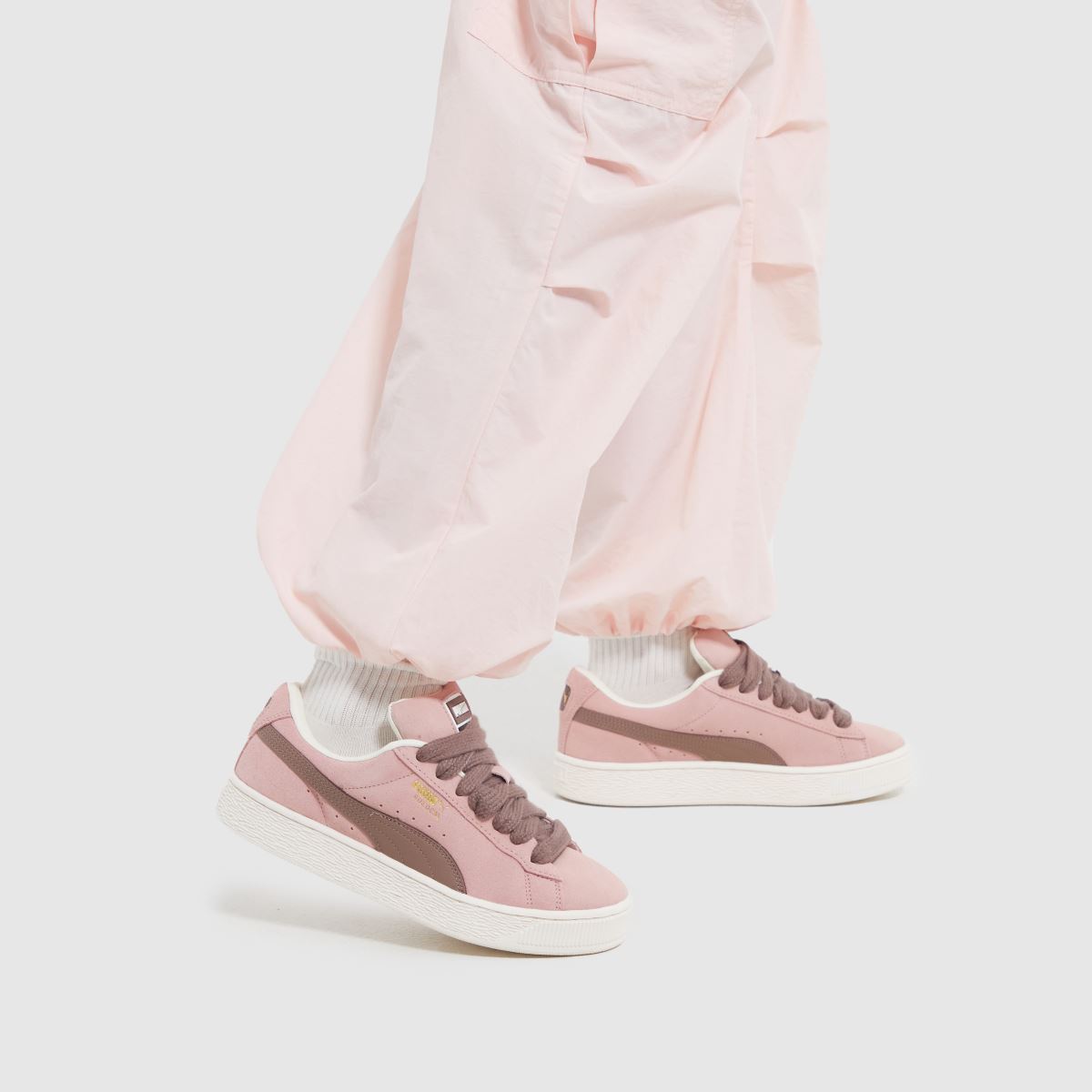 PUMA – Rosa XL-sneakers i mocka