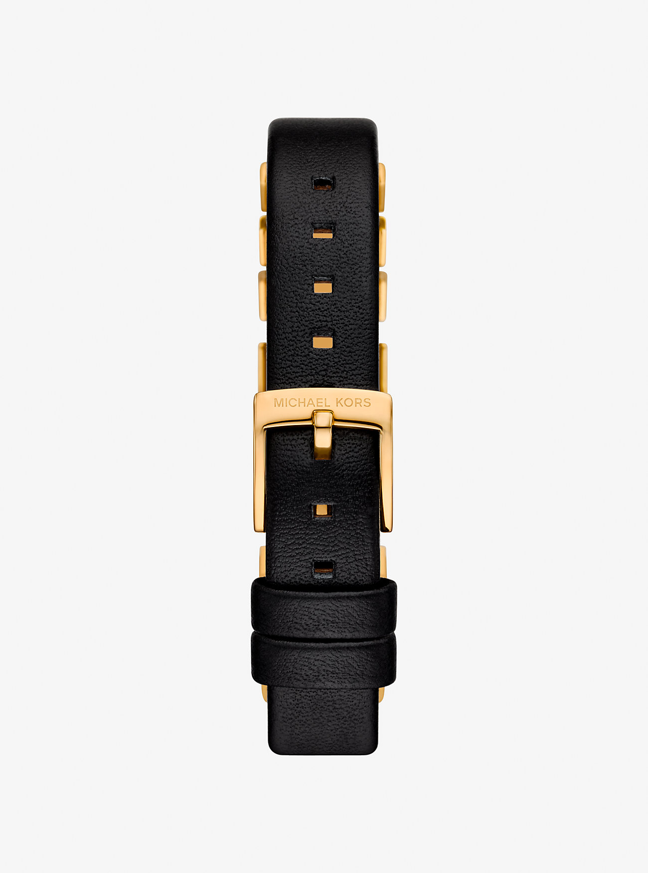 Mini Darrington Gold-Tone and Leather Watch - BLACK