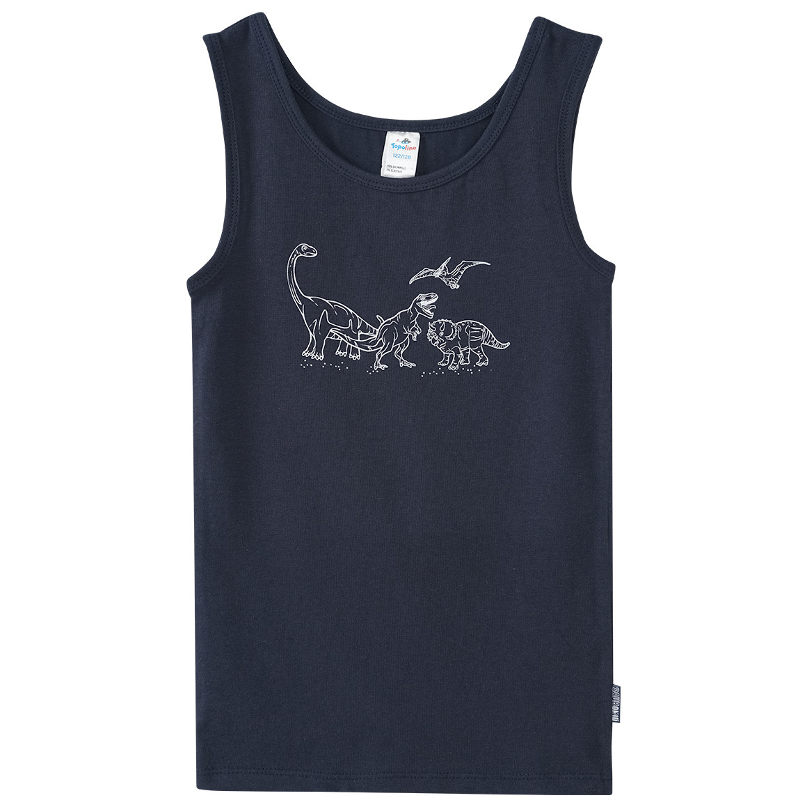 2 Jungen Unterhemden mit Dino-Motiv
