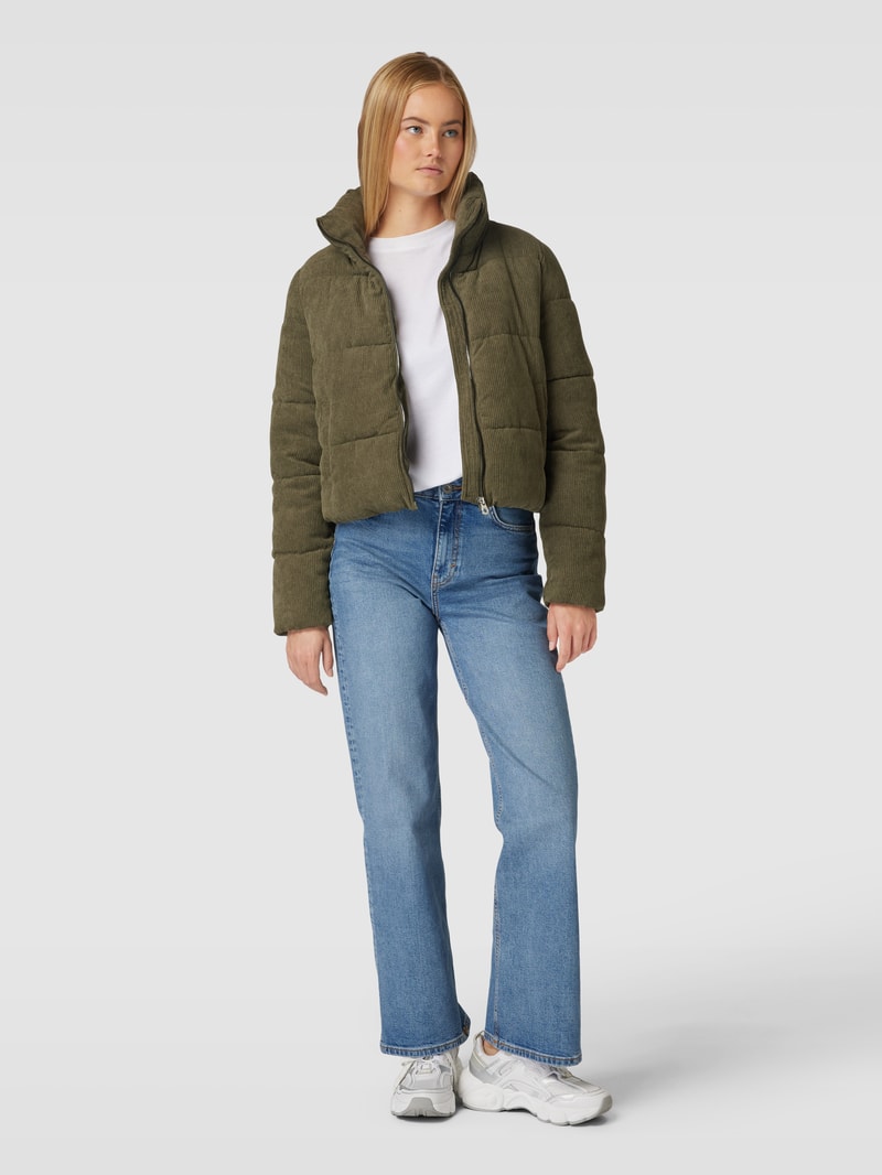 Cordjacke mit Stehkragen Modell 'NEWDOLLY' in olivgrün
