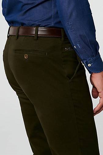 MEYER Chino-Hose Super-Stretch Check Pattern Chino