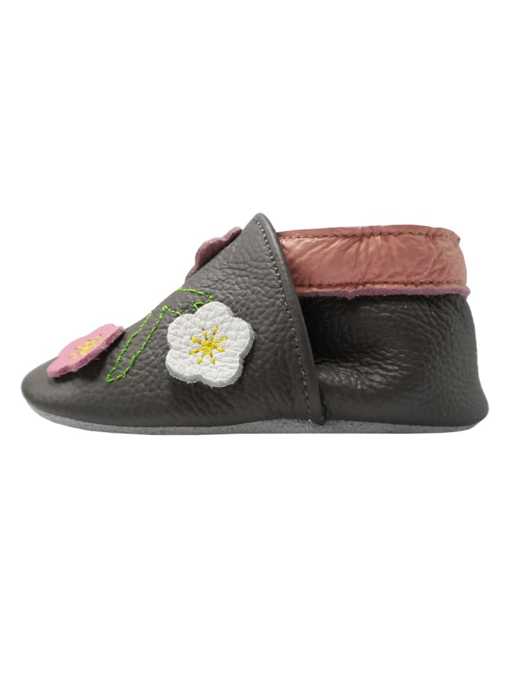 Yalion Leder-Krabbelschuhe 