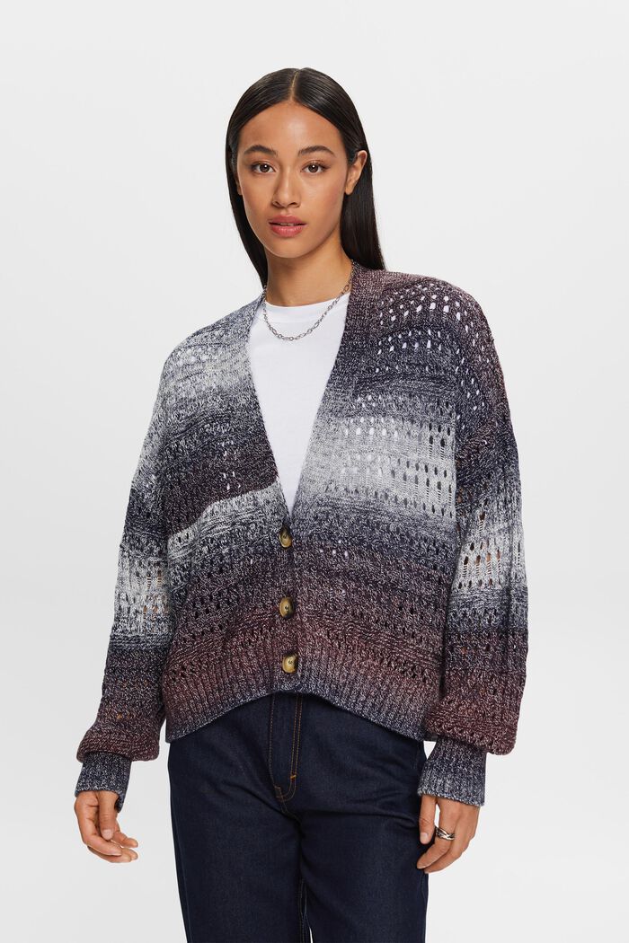 Offen gestrickter Dégradé-Cardigan