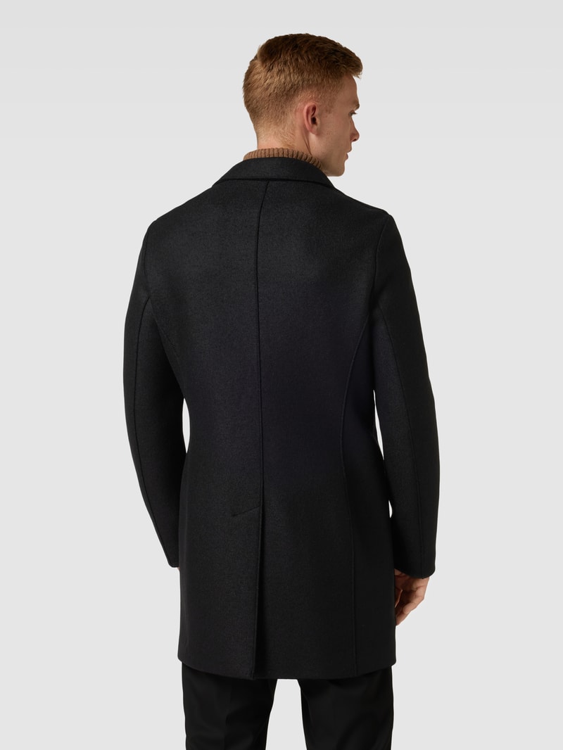 Kurzmantel mit Reverskragen Modell 'Gastone' in schwarz