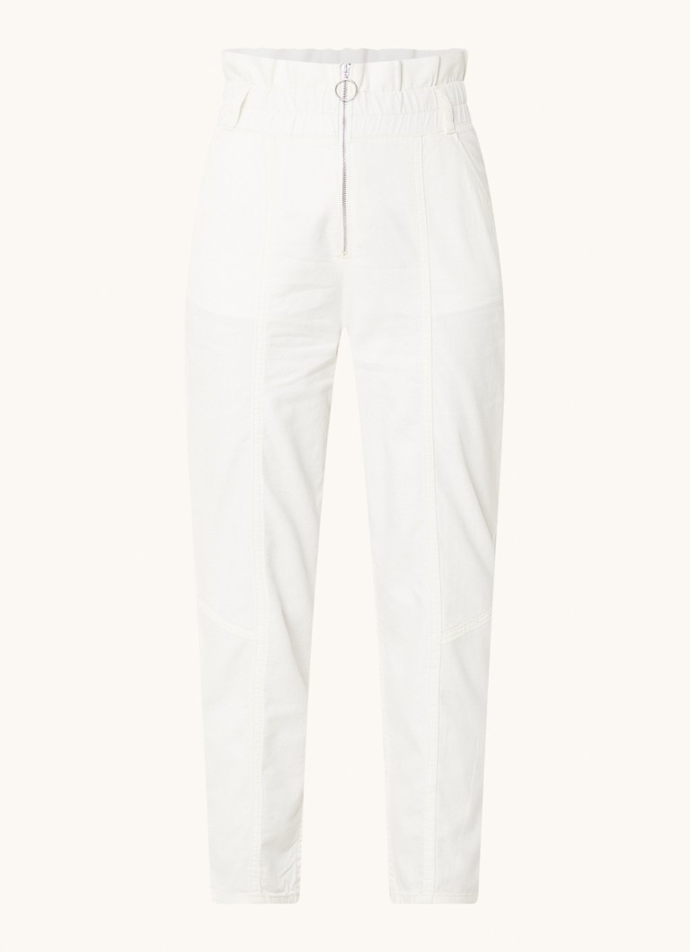 Vaqueros Omny de ba&sh de vita alta affusolati y trimmed from this very flexible