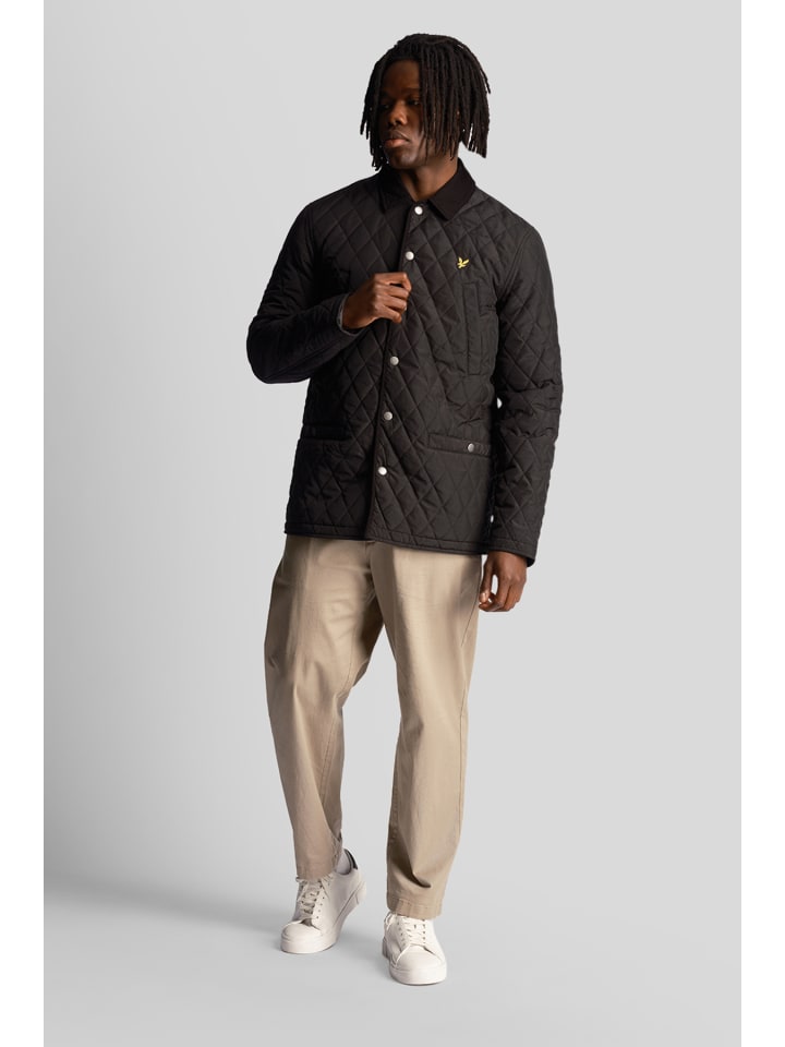 Lyle & Scott Steppjacke in Schwarz günstig kaufen S