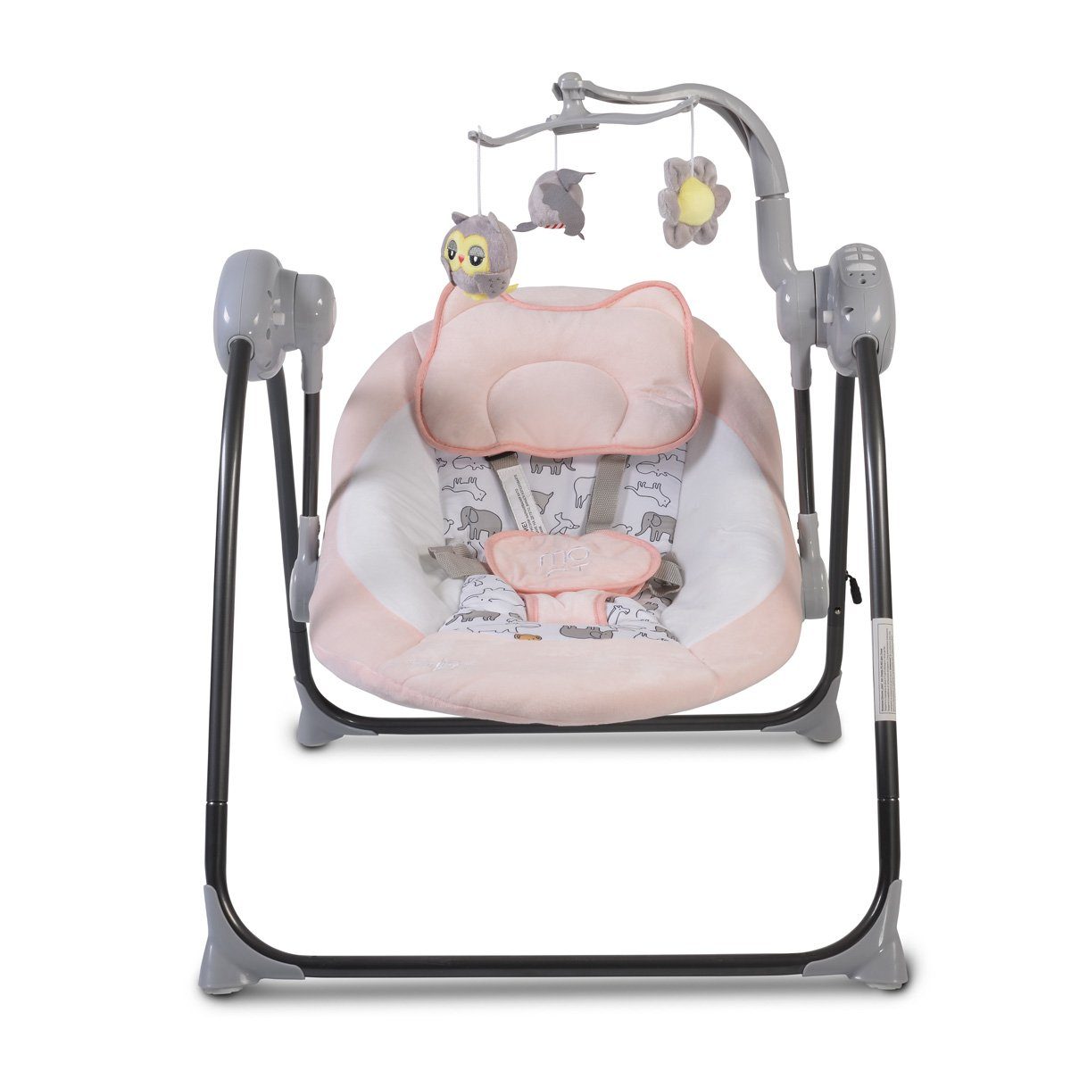 Moni Babywippe Babywippe ZaZu Spielbogen, Spielbogen Musikfunktion Schaukelfunktion Timer