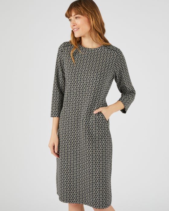 Robe-housse en maille jacquard