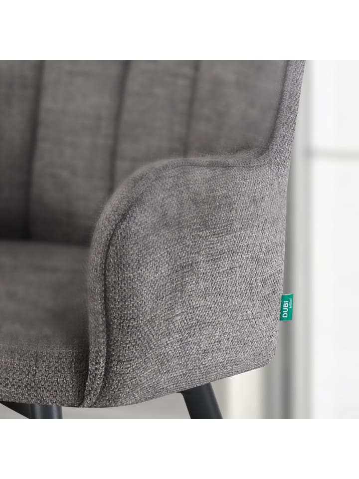 DUBI Möbel 2er-Set: Drehstuhl THOMAS-MAJA in Grau - (B)58 x (H)87 x  (T)62 cm günstig kaufen onesize
