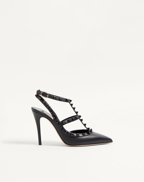 Sapatos Rockstud com tiras e tachas na mesma cor, 100 mm