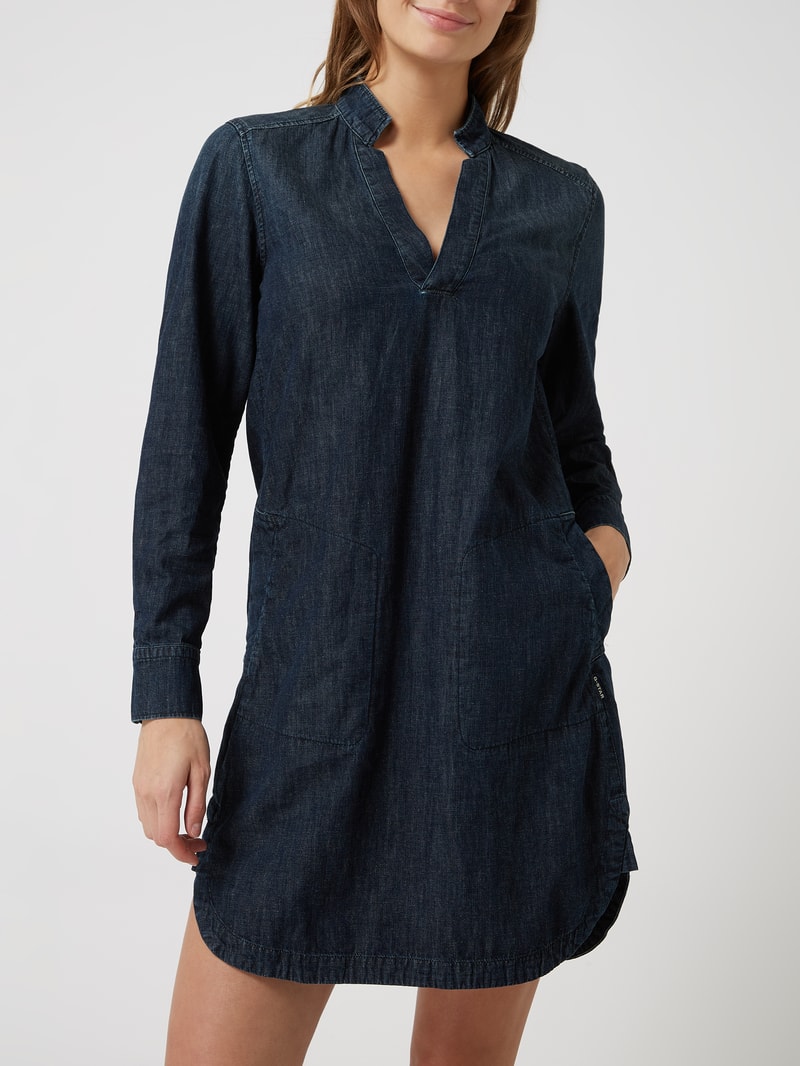 Jeanskleid mit Tunikakragen Modell 'Millery' in jeans