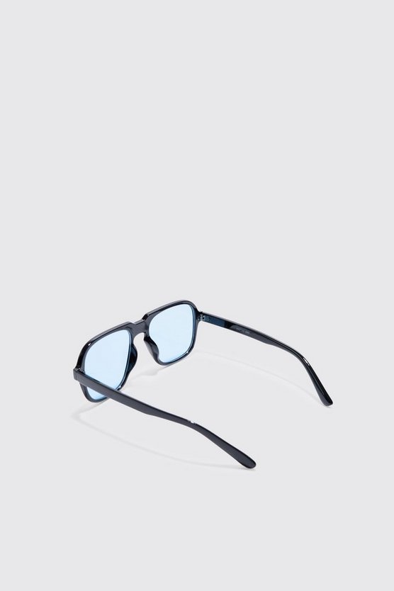 Retro-Sonnenbrille mit blauen Gläsern