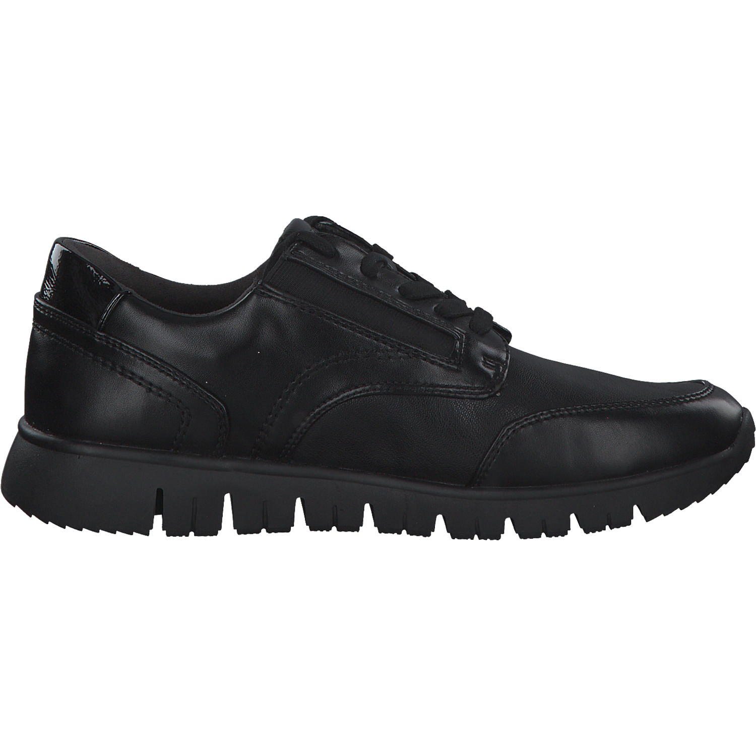 Jana Shoes 23765, Schnürschuhe, Damen, BLACK UNI
