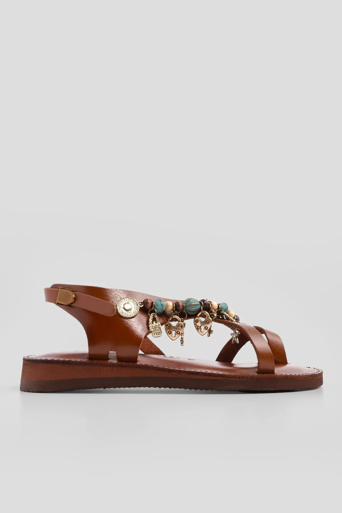 Marjin  Sandalette - Braun - Flacher Absatz