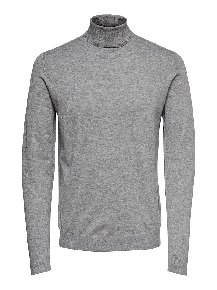 ONLY & SONS Rollkragenpullover in Hellgrau günstig kaufen