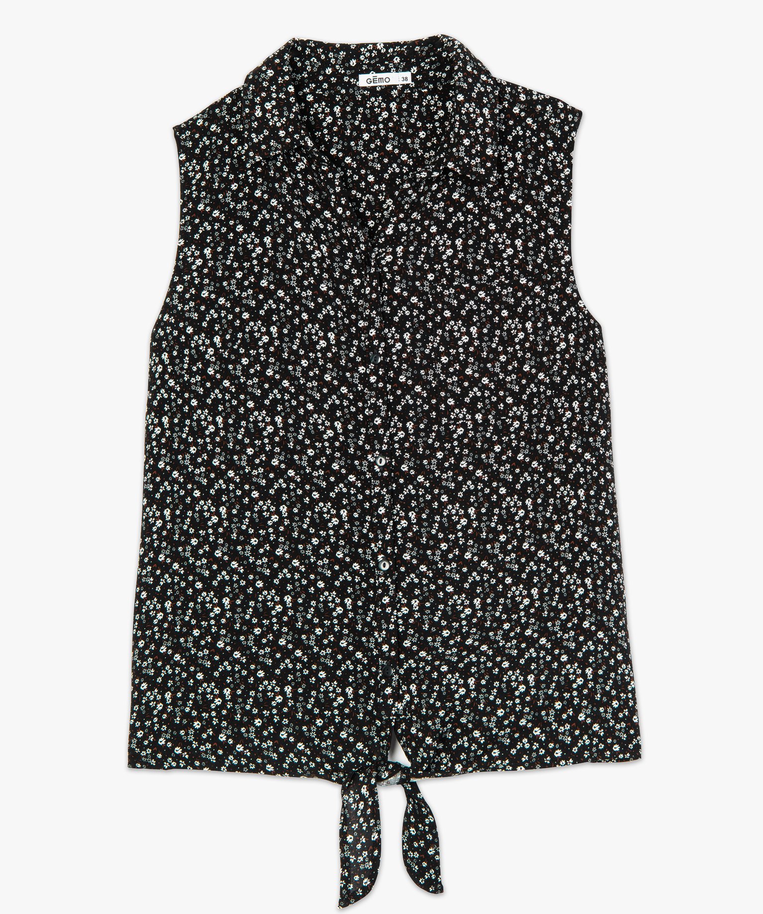 Chemise femme imprimée sans manches imprime | GEMO
