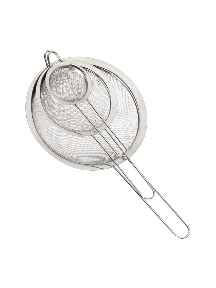 relaxdays 3x Küchensieb in Silber günstig kaufen onesize