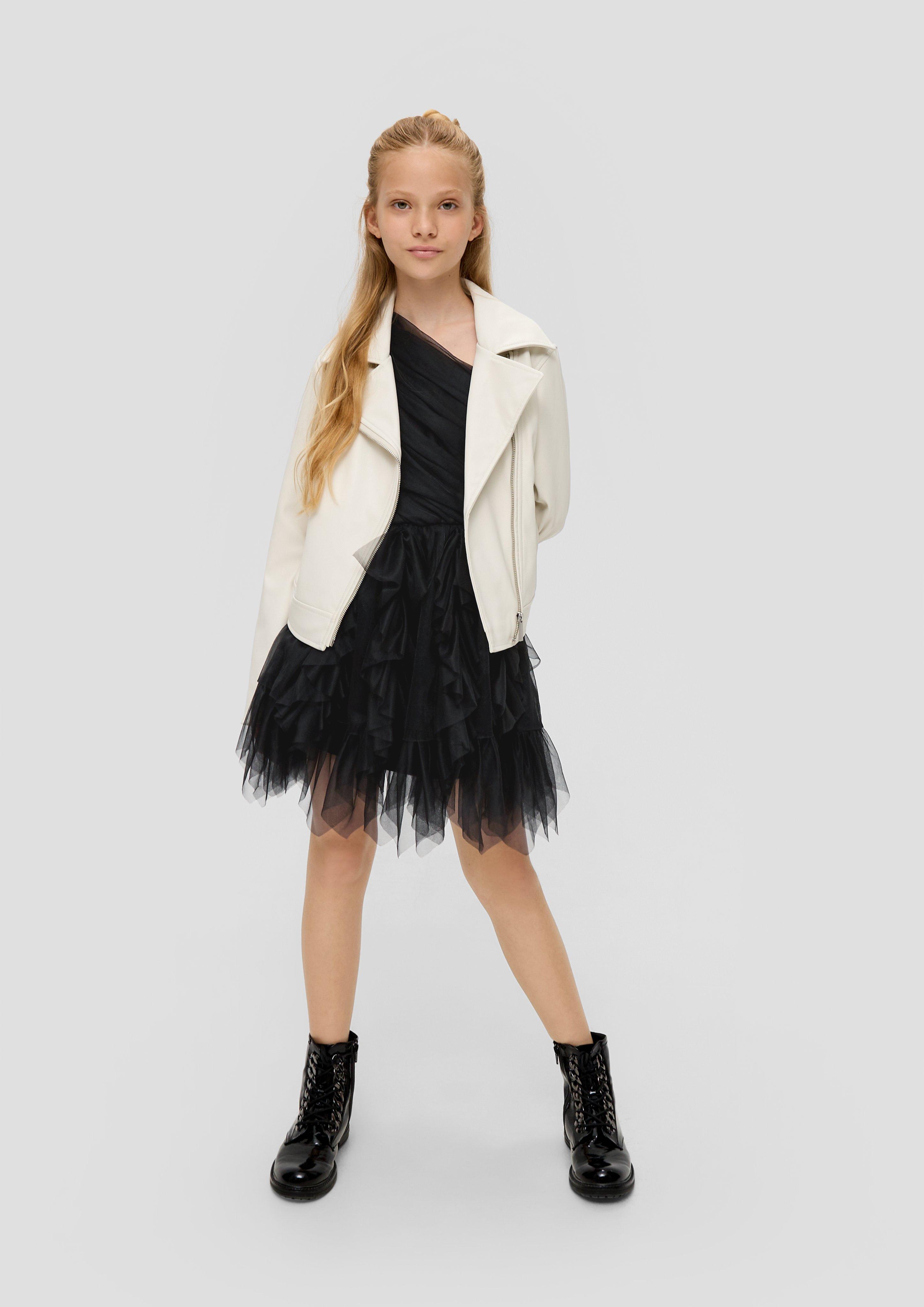 One-Shoulder-Kleid mit Volantrock  2141700-9999