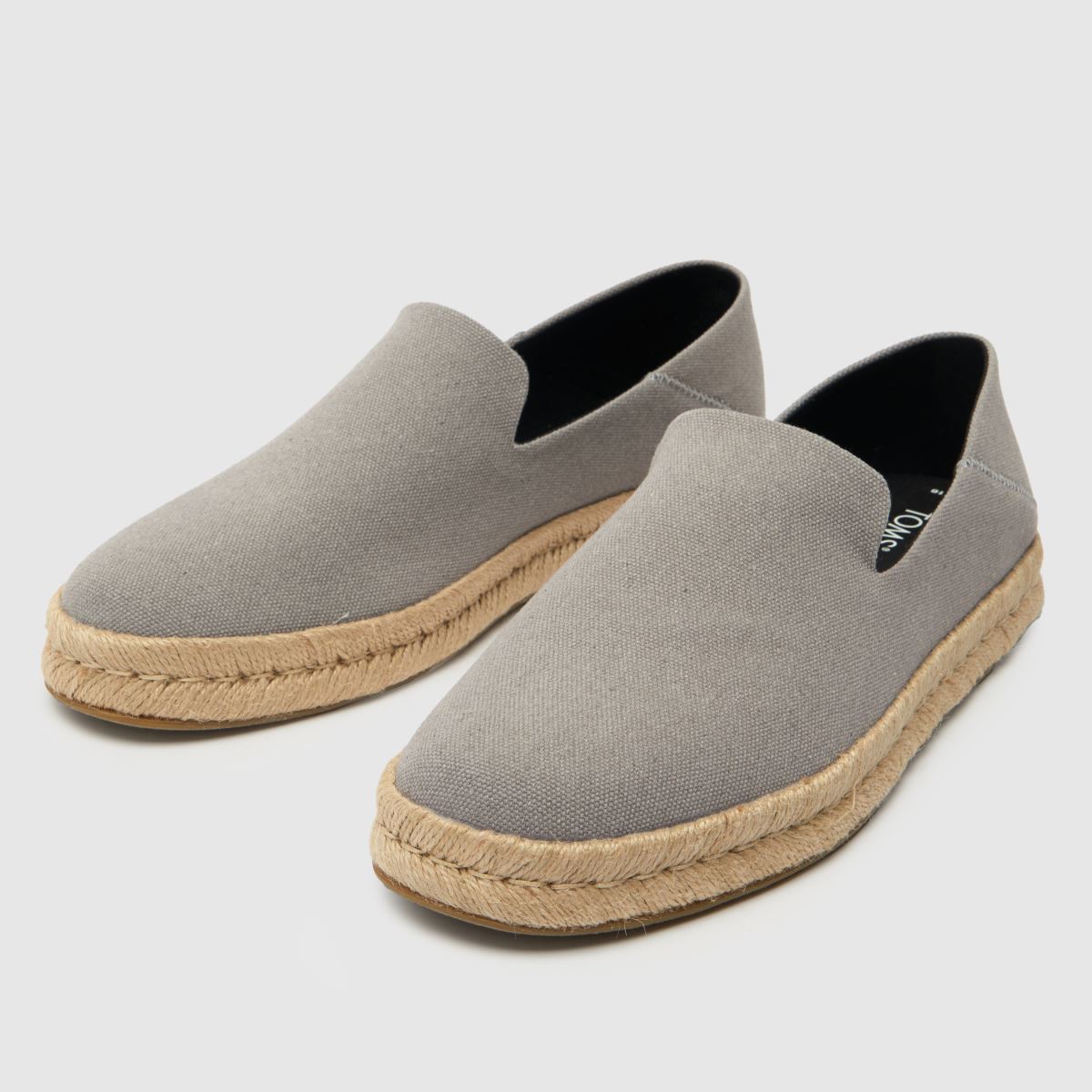 TOMS – Santiago – Grå loafers med repmönster