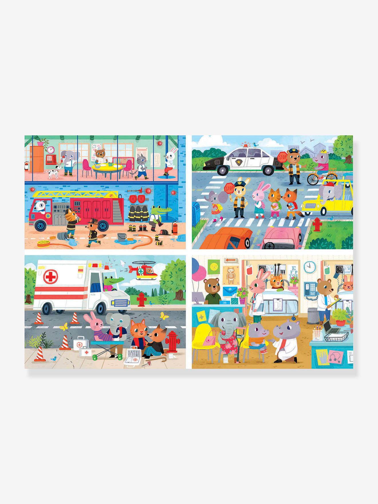Educa 4er-Set Puzzles EDUCA Helden in Aktion - weiß