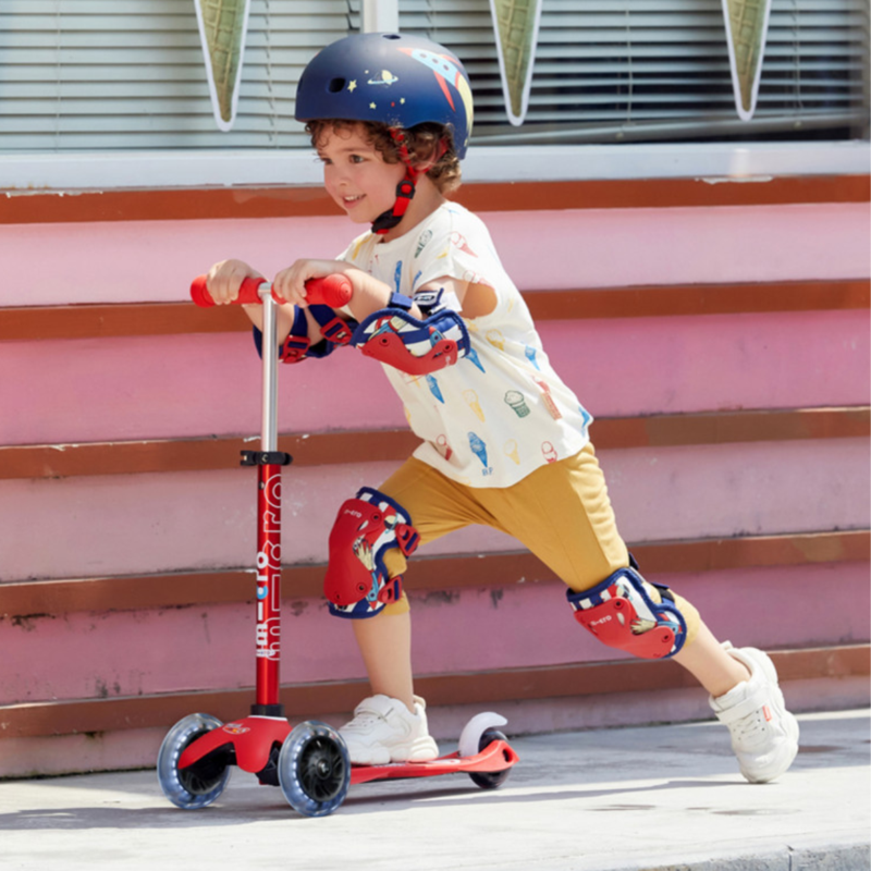 Trottinette 3 Roues - Mini Micro Deluxe Rouge Led