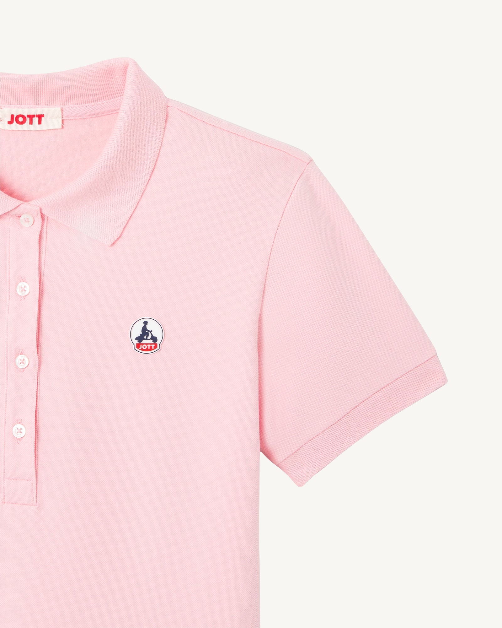 Polo en coton biologique Rose pêche Franca