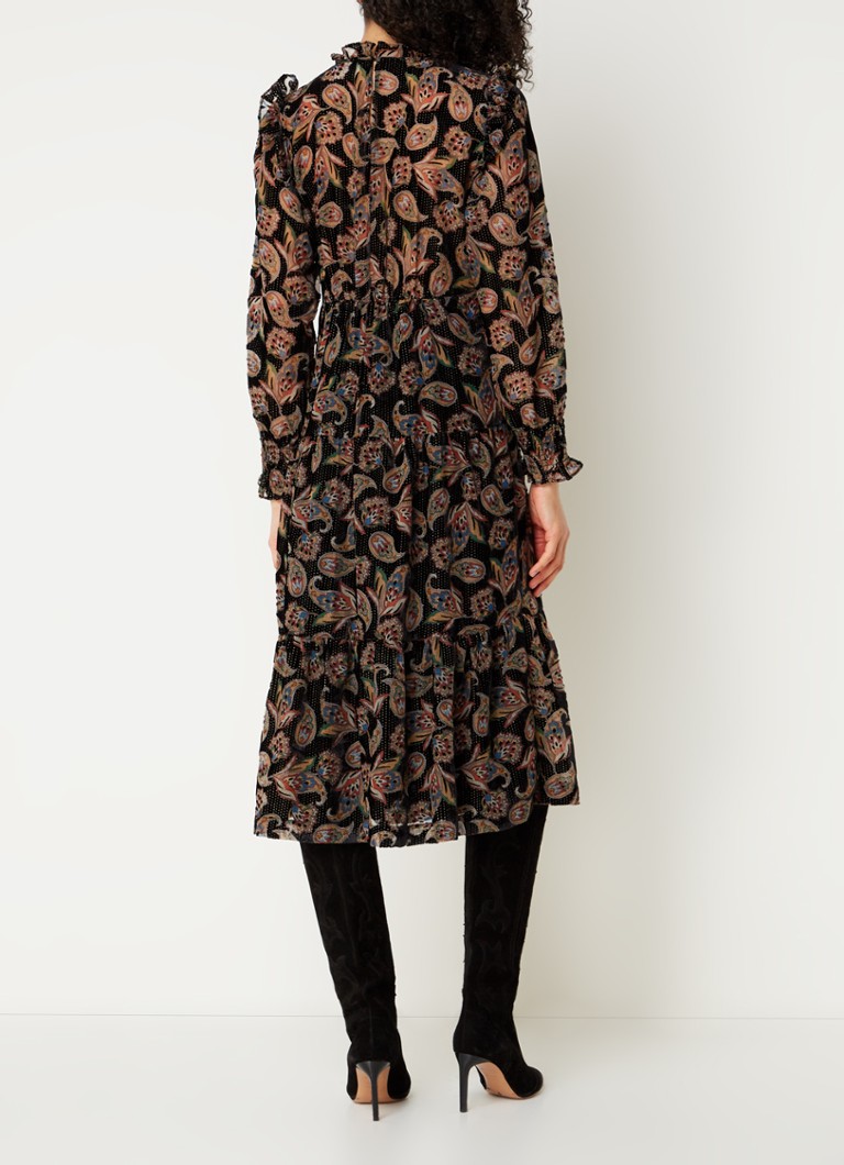 Vestido túnica midi Roane de Ba&sh con estampado de cachemir
