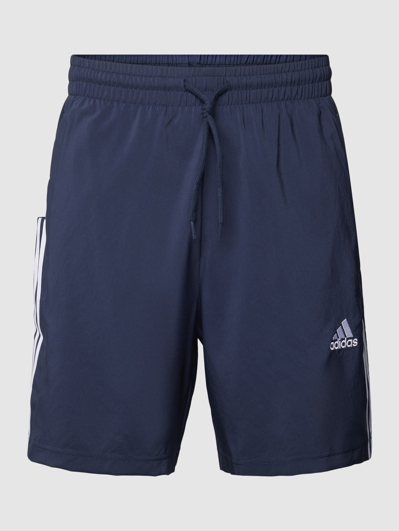 Shorts mit Label-Stitching in marineblau