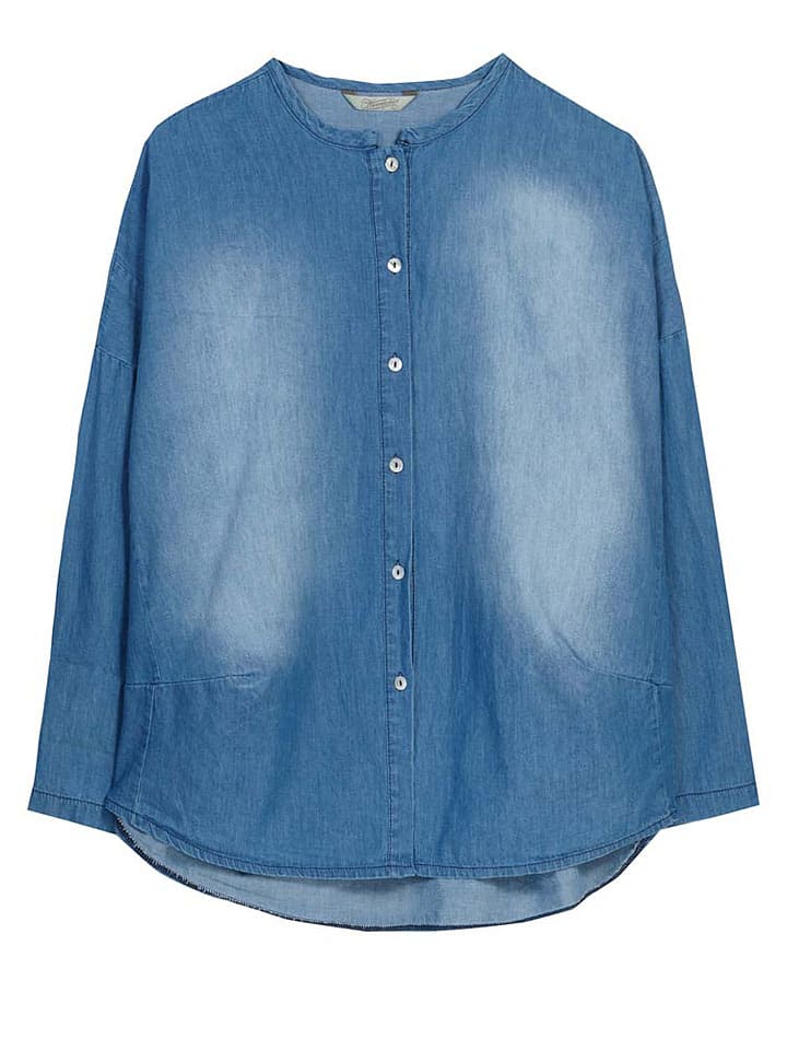 Herrlicher Jeansbluse in Blau günstig kaufen