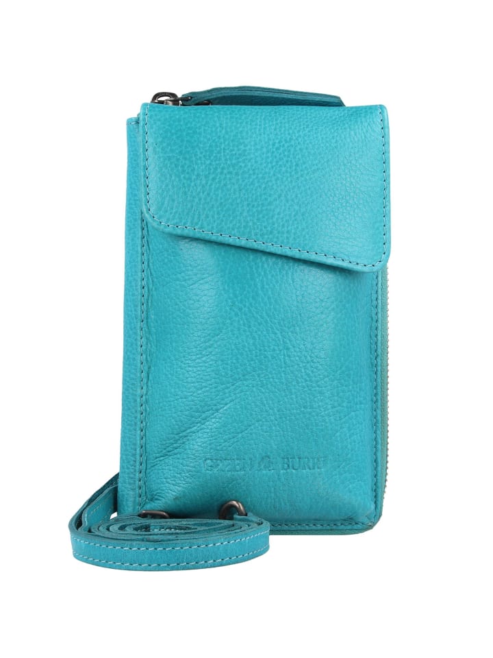 Greenburry Handytasche Leder 10 cm in turquise günstig kaufen onesize