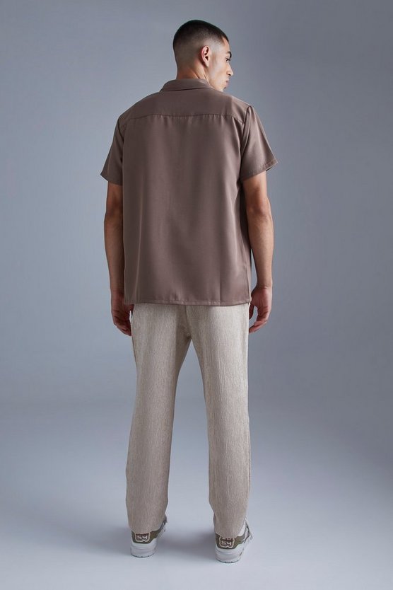 Kurzärmliges smartes Twill-Hemd