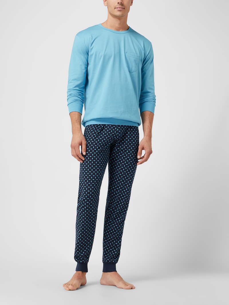 Pyjama aus Baumwolle in hellblau
