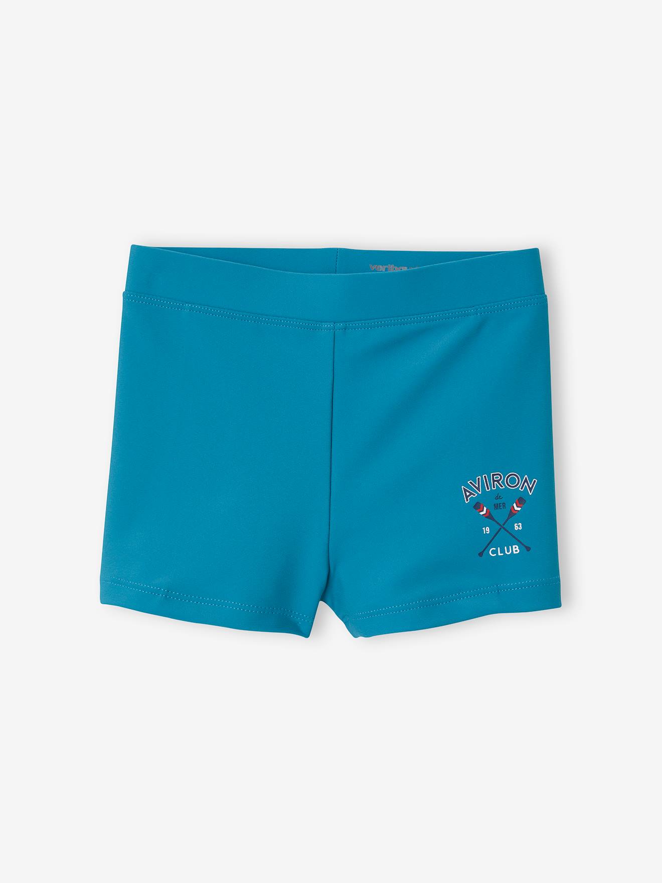 Lot de 2 boxers de bain imprimés garçon lot turquoise foncé
