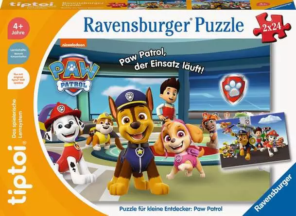 Kinderpuzzle ab 4 Jahren - tiptoi® Puzzle für kleine Entdecker: Paw Patrol - 24 Teile