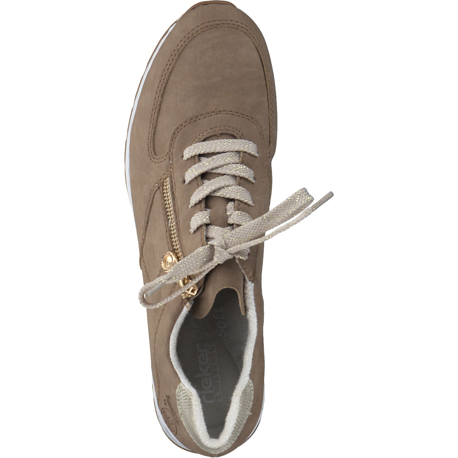 Rieker 54420, Schnürschuhe, Damen, shell/lightgold