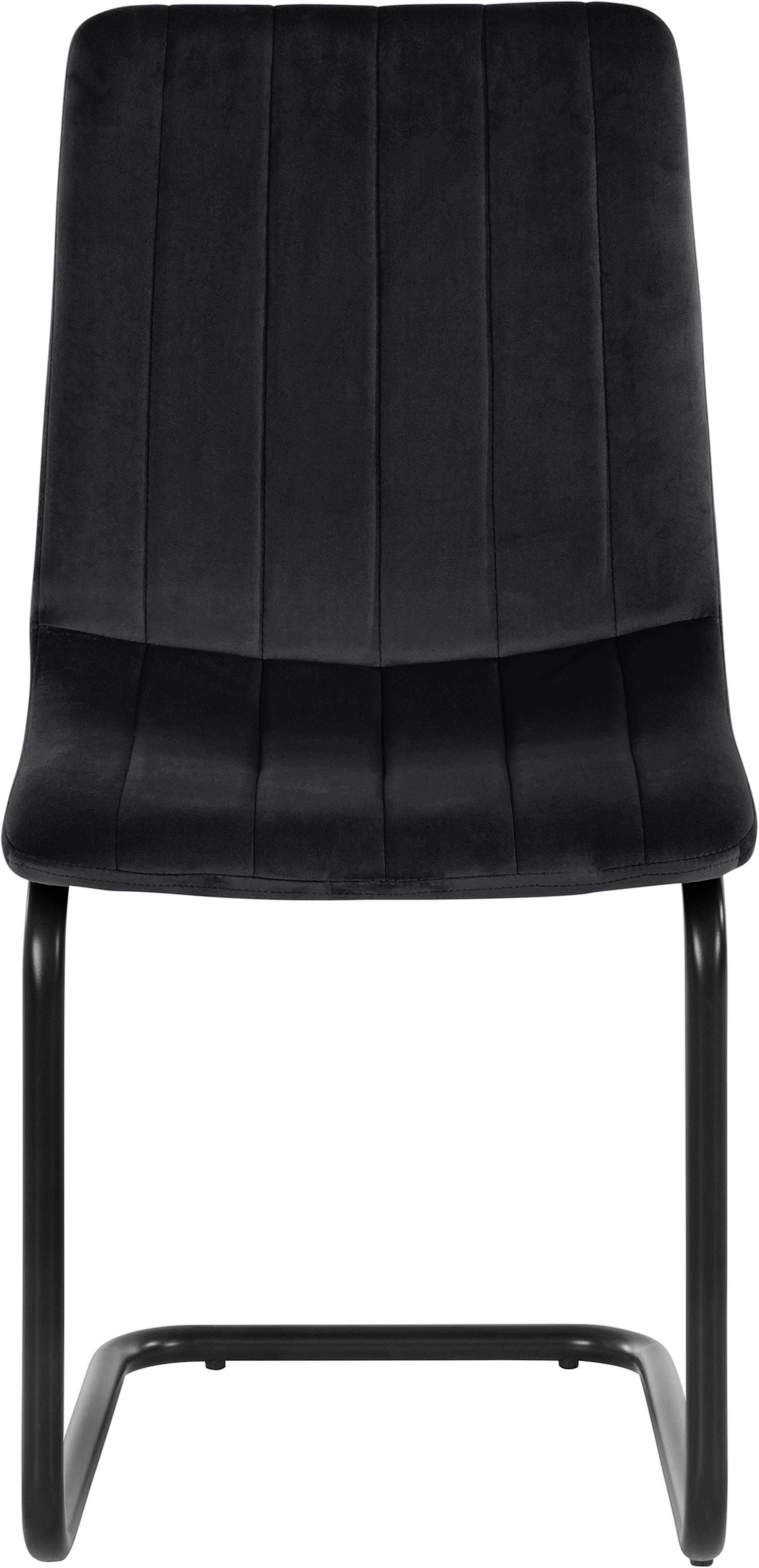 Leonique Freischwinger Marcela (2 St), mit Sitz in Veloursstoff, Nähte an der Sitzfläche, Sitzhöhe 48 cm