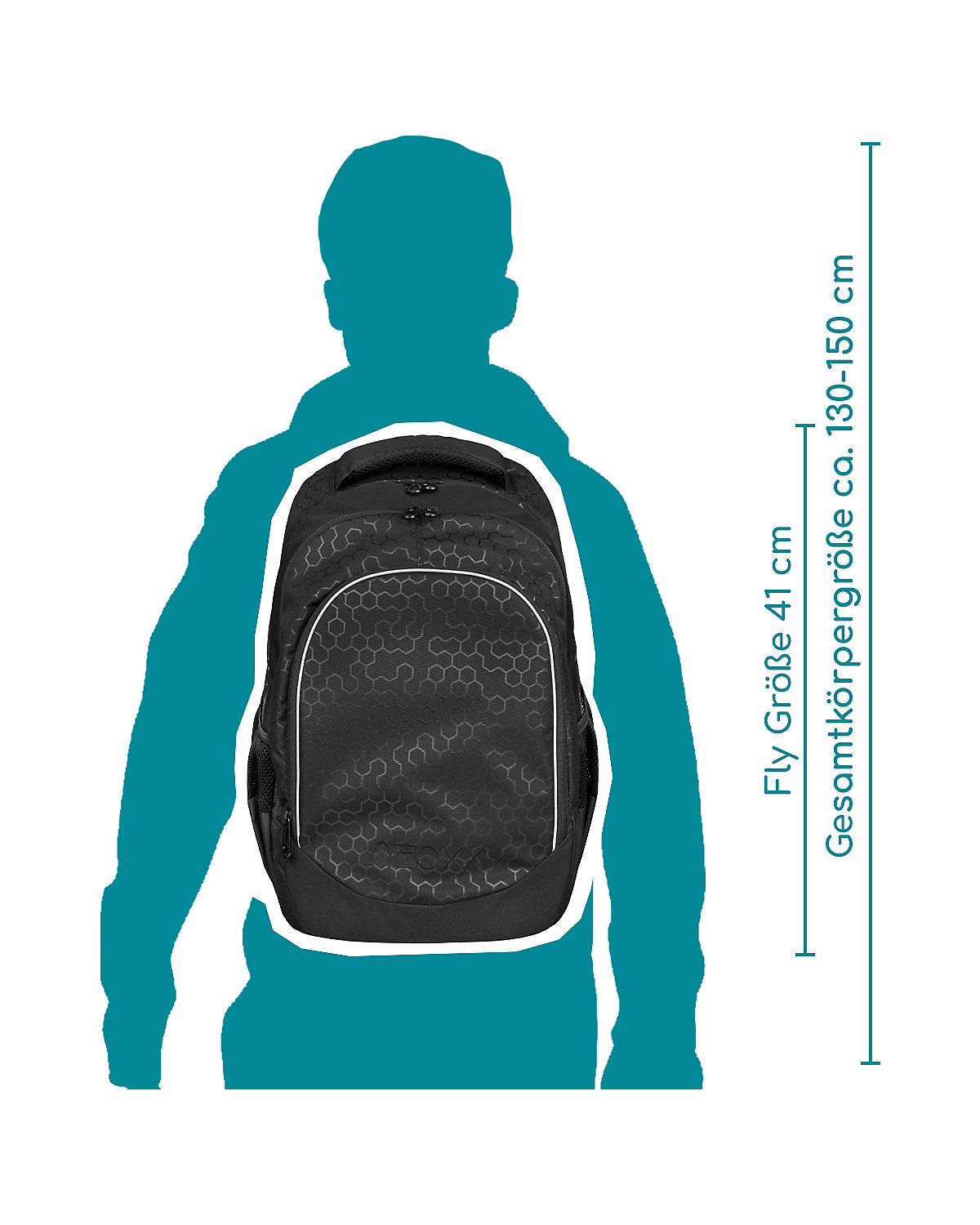 Schulrucksack Fly Lost in Black (2023)