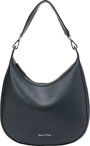 Marc O'Polo Hobo Bag medium aus genarbtem Rindleder