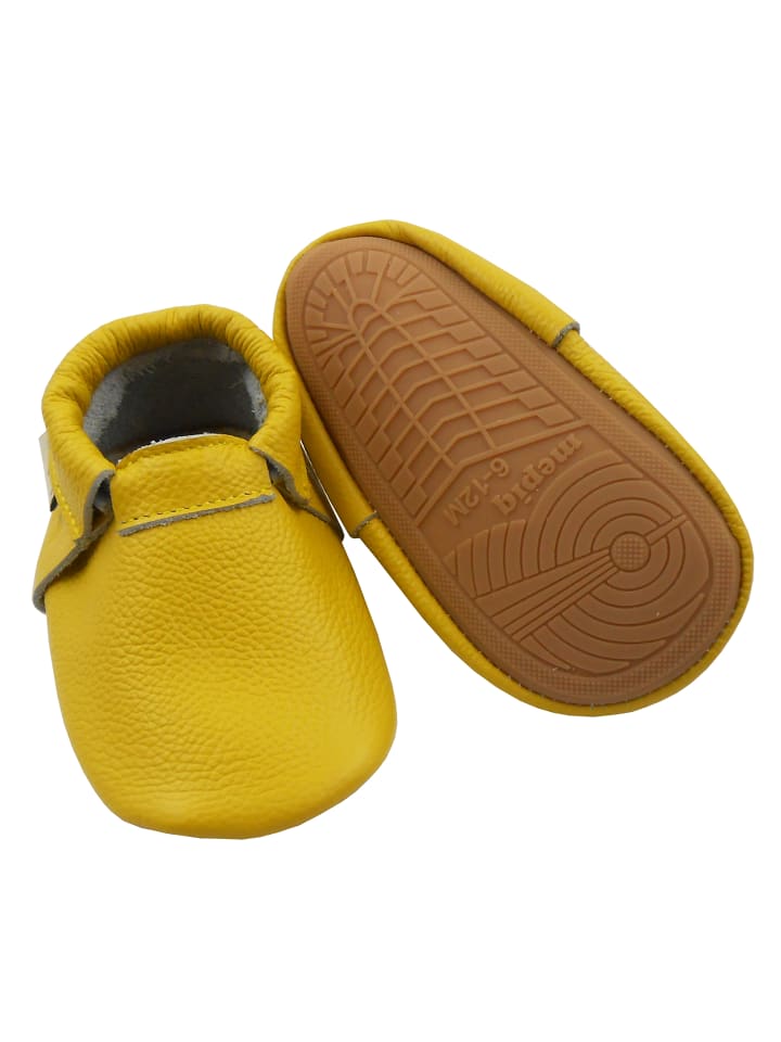 Yalion Baby Leder-Krabbelschuhe in Gelb günstig kaufen