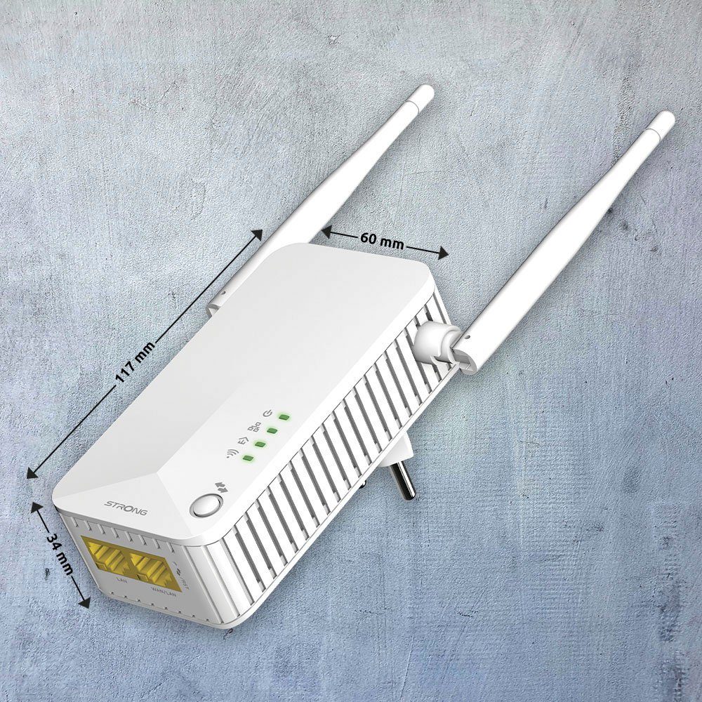 Strong POWERLINE 600 KIT Reichweitenverstärker, Powerline 600 Mbit/s, WiFi, 2 Einheiten