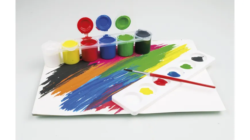 Eberhard Faber Temperafarben-Set inkl. Mischpalette 6er-Pack 19 ml