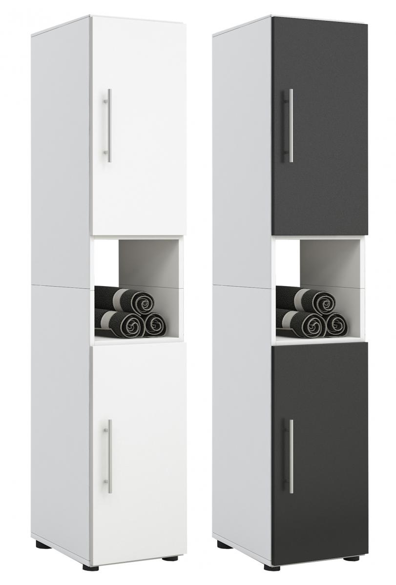 VCM Hochschrank Flandu Weiß