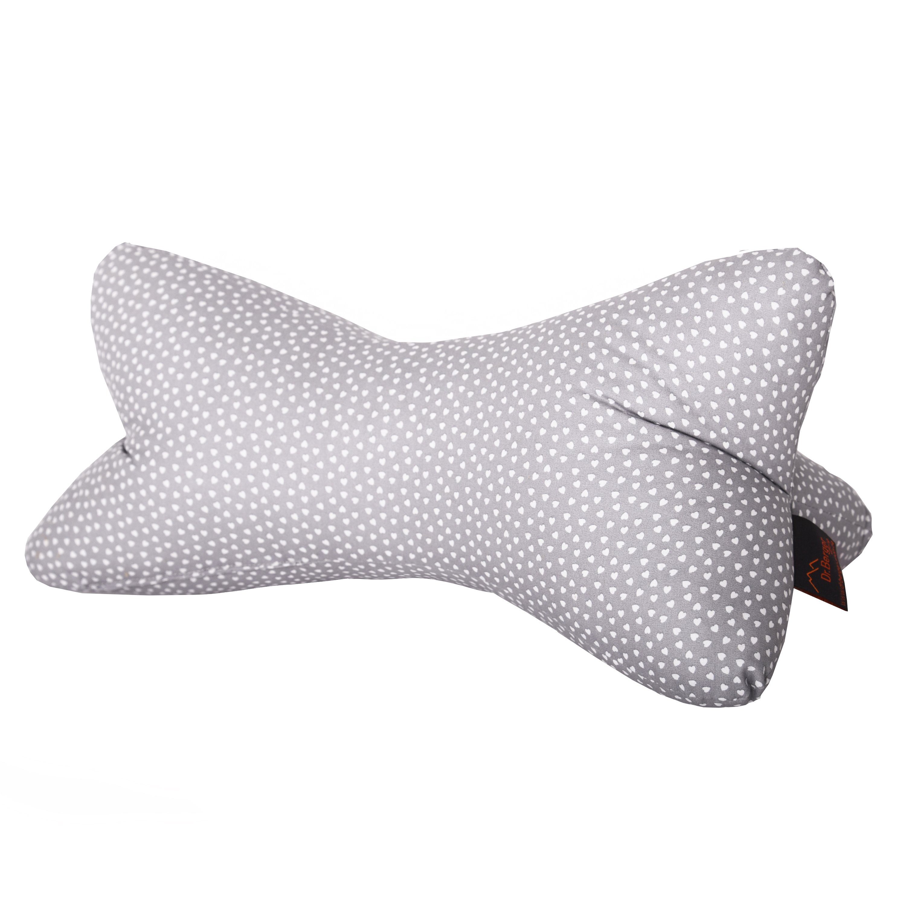 Dr. Berger Living Nackenkissen Leseknochen 40 x 18 cm Miniherz Grau